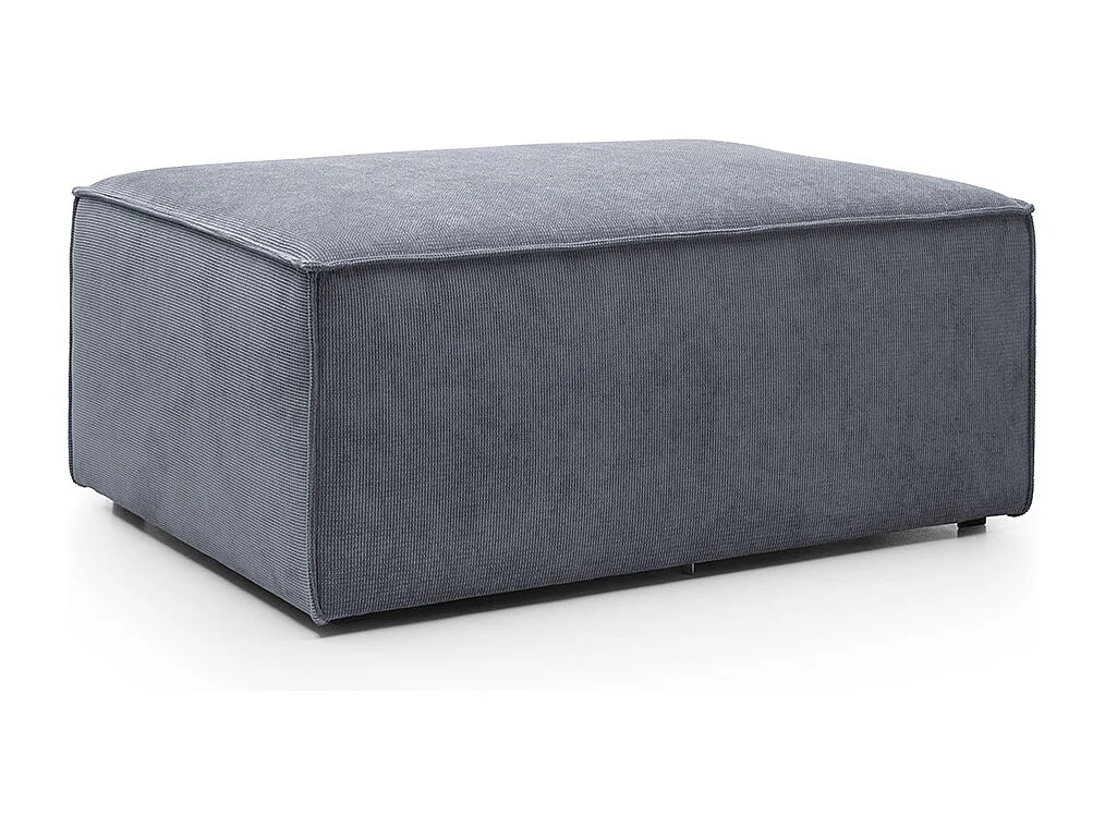 Doris Reversible Footstool in Dark Grey with High-Density Foam