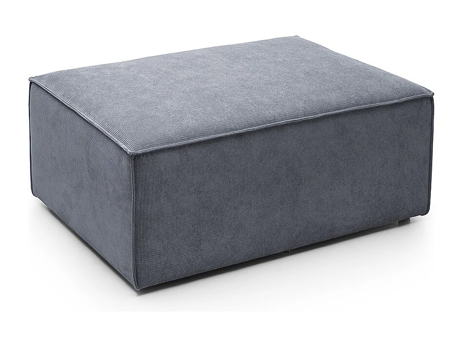 Doris Reversible Footstool in Dark Grey with High-Density Foam