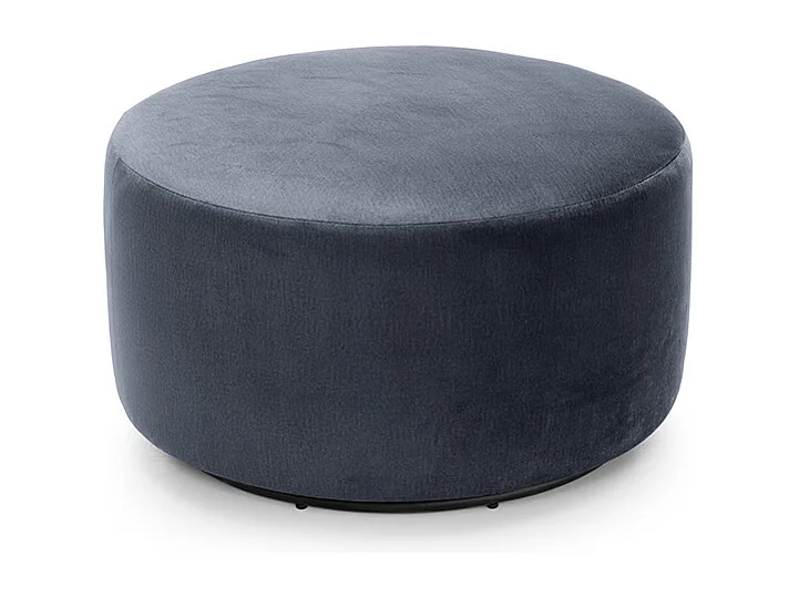 Chicago Velvet Swivel Footstool in Dark Grey