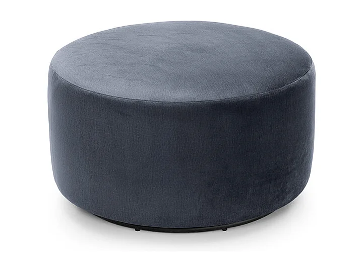 Chicago Velvet Swivel Footstool in Dark Grey