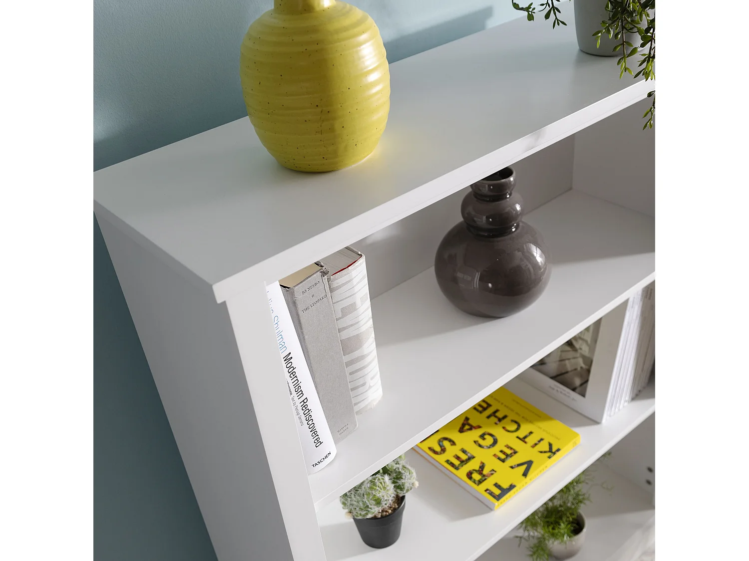 Noa & Nani Hemming 3 Tier Low Bookcase in White