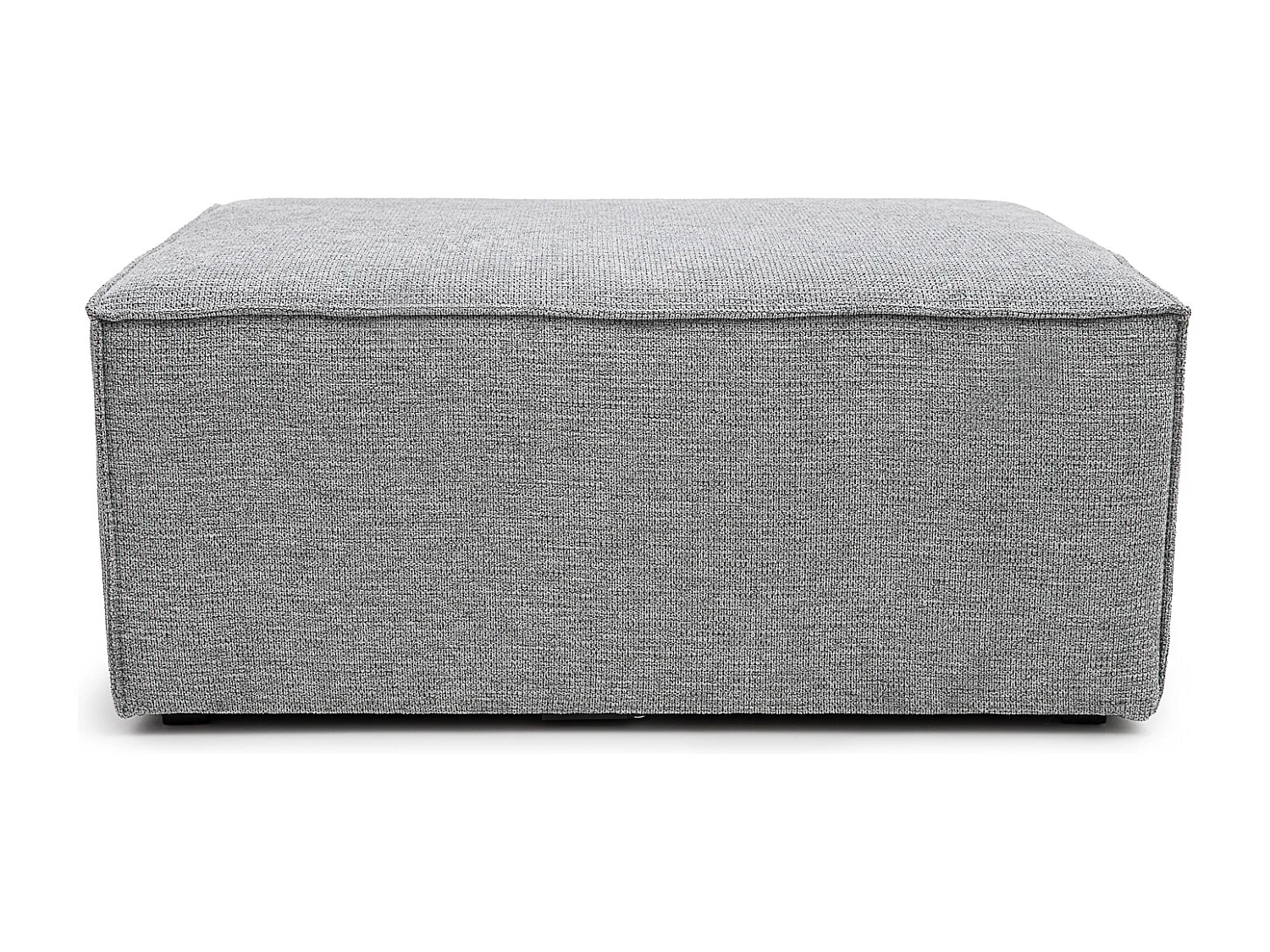 Doris Basket Weave Footstool in Grey with Modular Comfort and Timeless Style