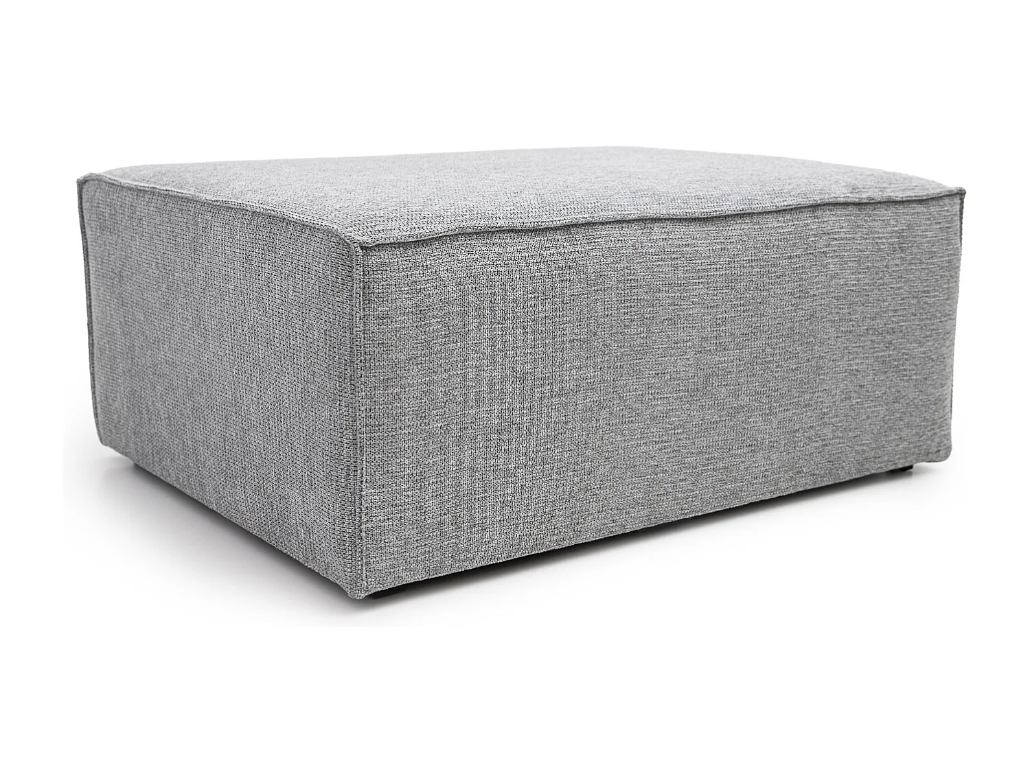 Doris Basket Weave Footstool in Grey with Modular Comfort and Timeless Style