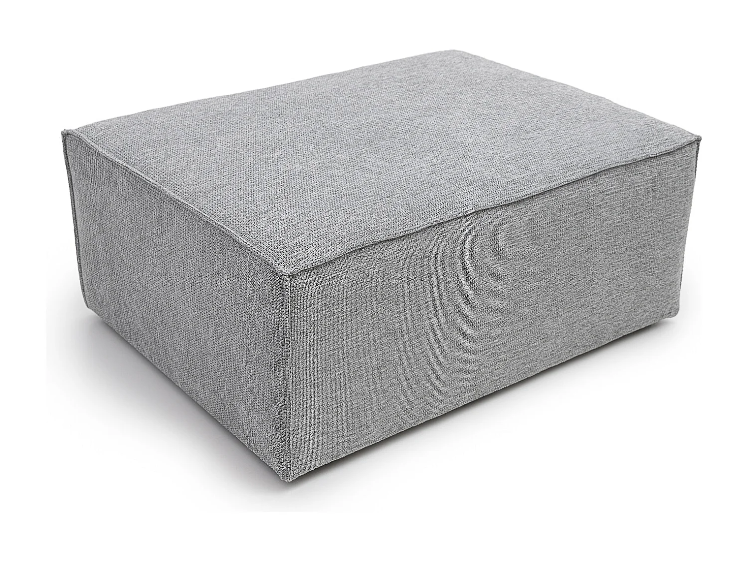 Doris Basket Weave Footstool in Grey with Modular Comfort and Timeless Style