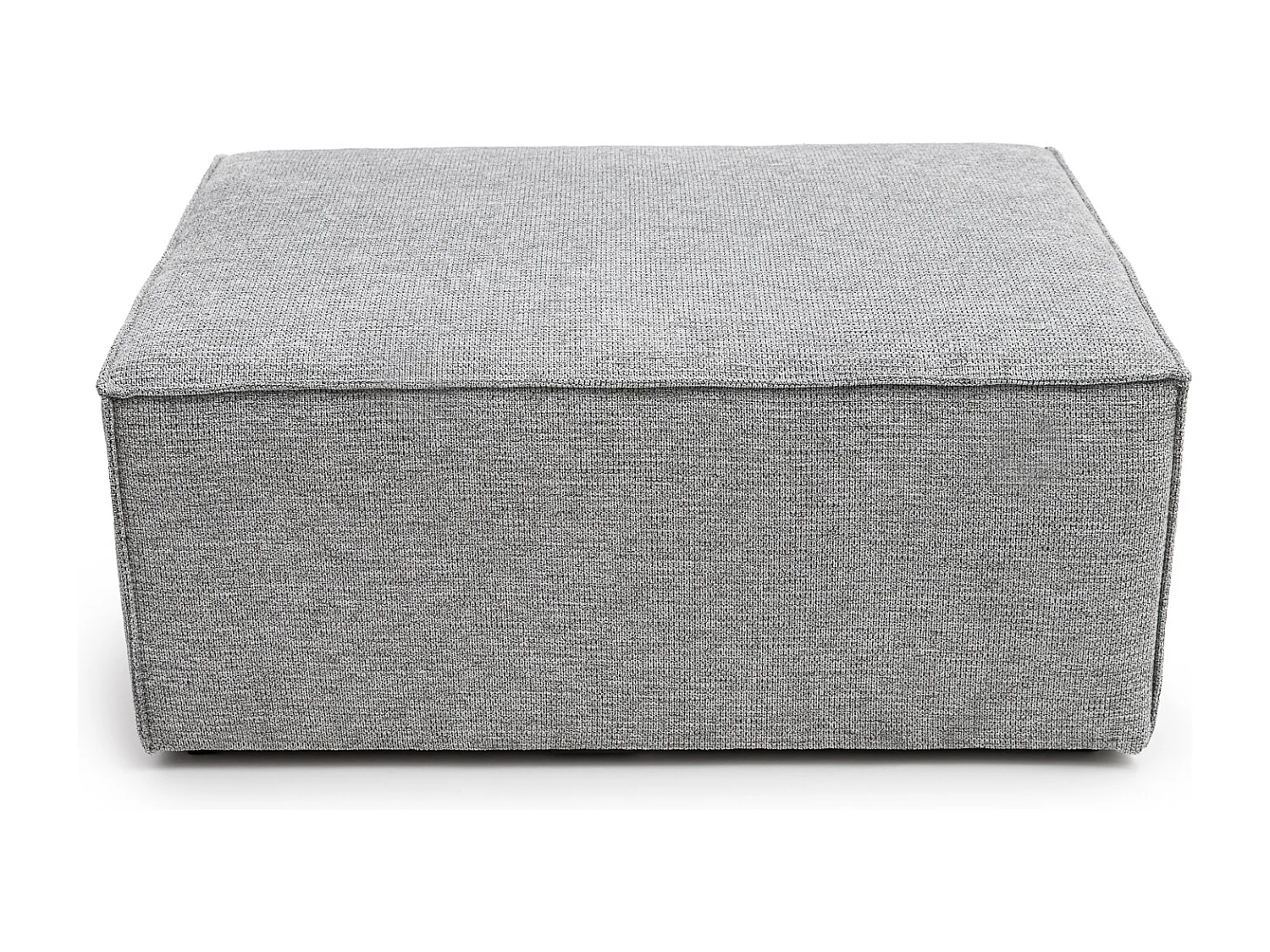 Doris Basket Weave Footstool in Grey with Modular Comfort and Timeless Style