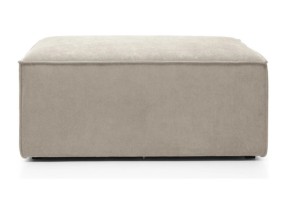 Doris Reversible Footstool in Beige with High-Density Foam