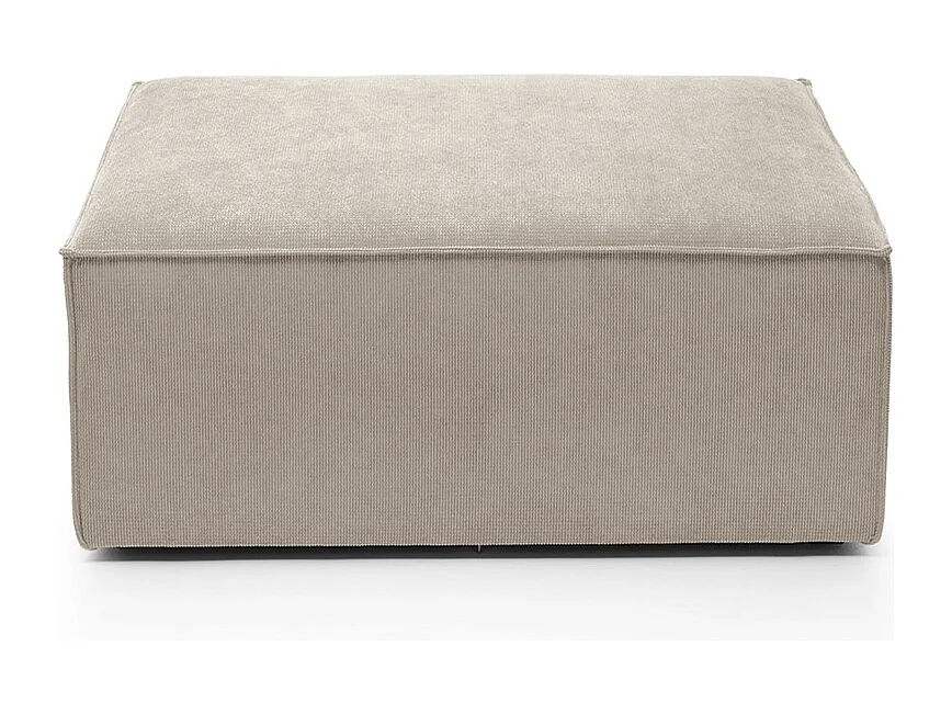 Doris Reversible Footstool in Beige with High-Density Foam