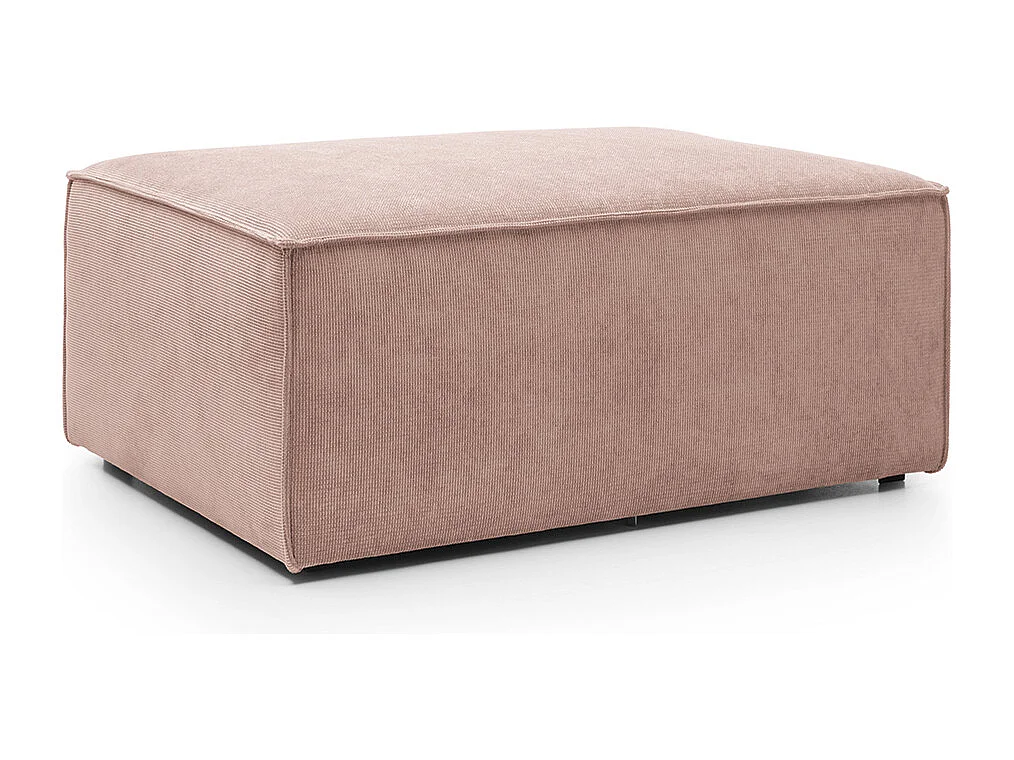 Doris Reversible Footstool in Pink with High-Density Foam