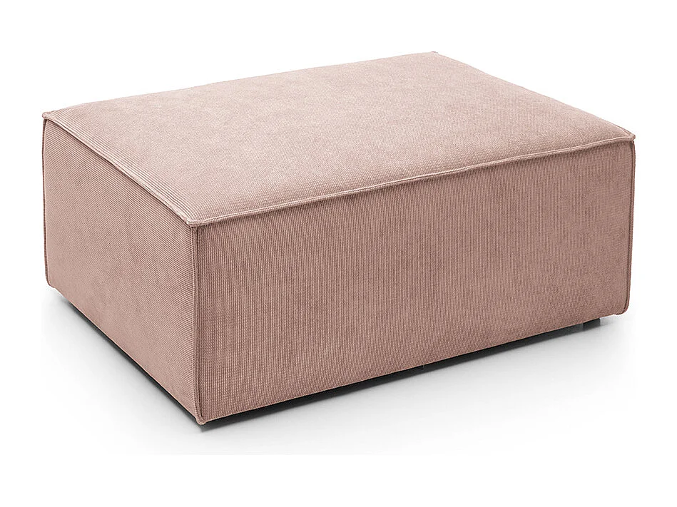 Doris Reversible Footstool in Pink with High-Density Foam