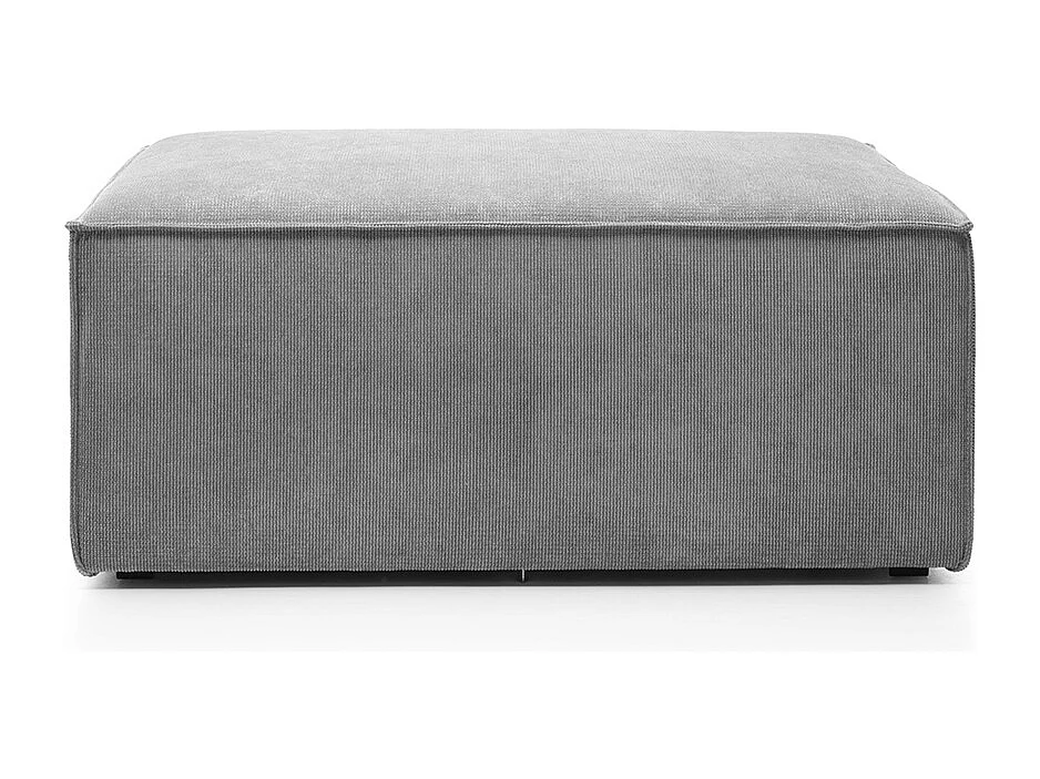 Doris Reversible Footstool in Light Grey with High-Density Foam