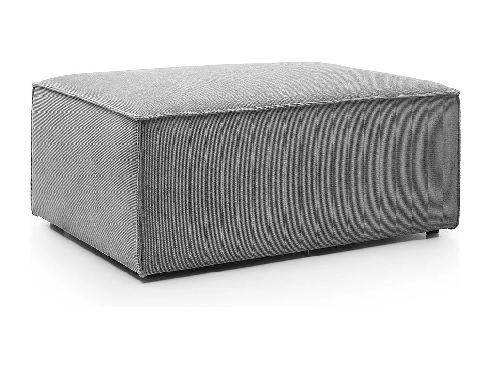 Doris Reversible Footstool in Light Grey with High-Density Foam
