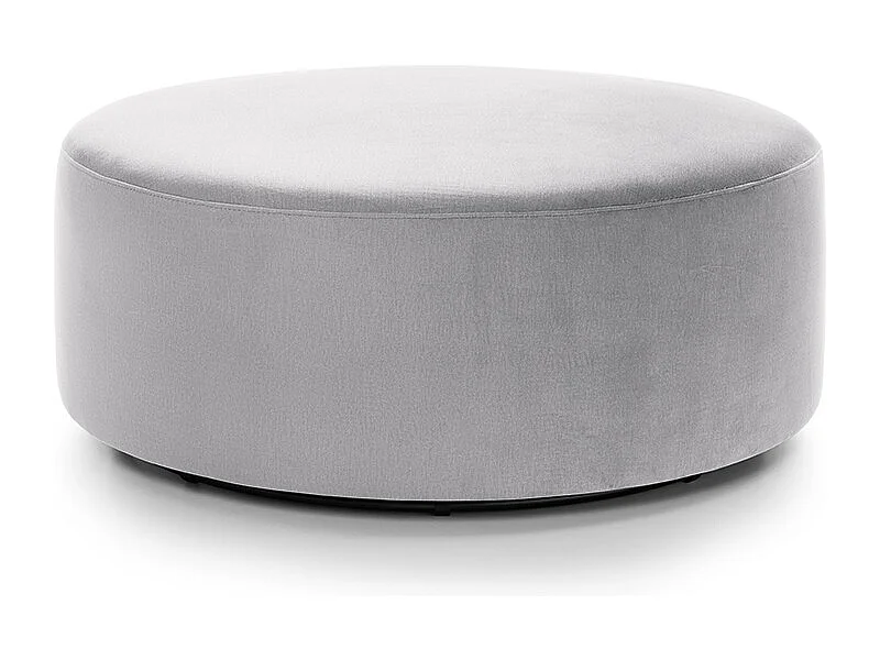Chicago Velvet Large Swivel Footstool in Light Grey