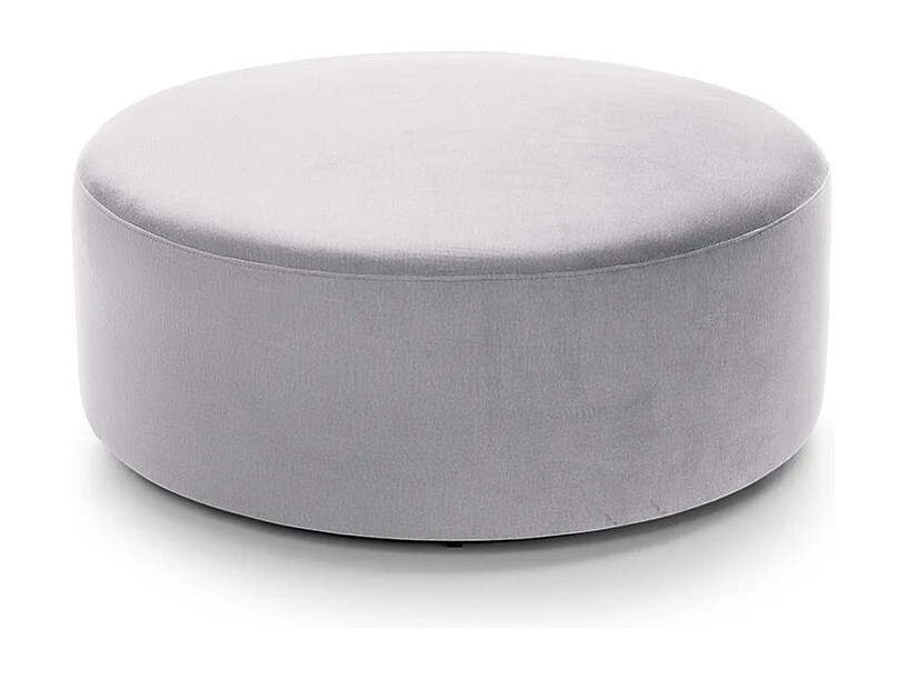 Chicago Velvet Large Swivel Footstool in Light Grey