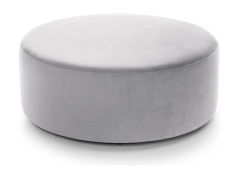 Chicago Velvet Large Swivel Footstool in Light Grey