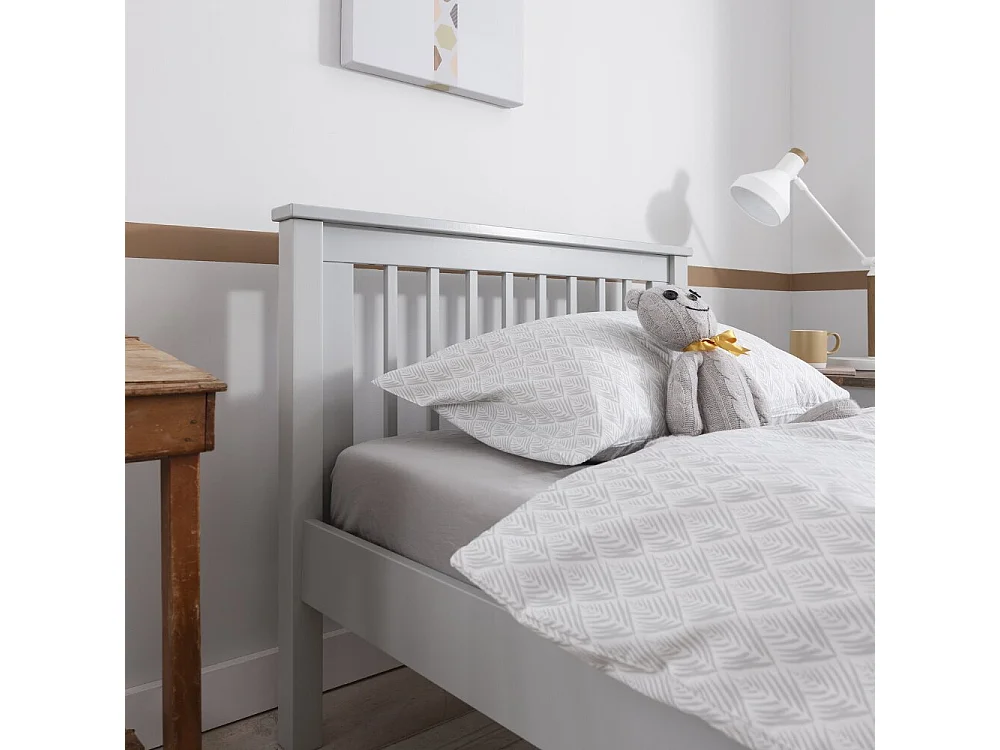 Noa & Nani Hampshire Single Bed Frame with Oda Drawers in Grey