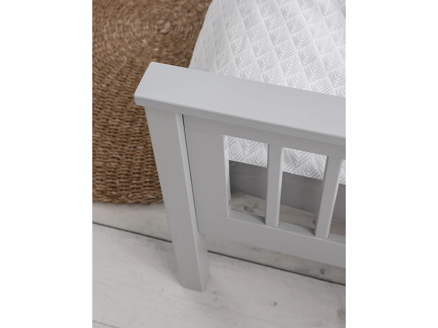 Noa & Nani Hampshire Single Bed Frame with Oda Drawers in Grey