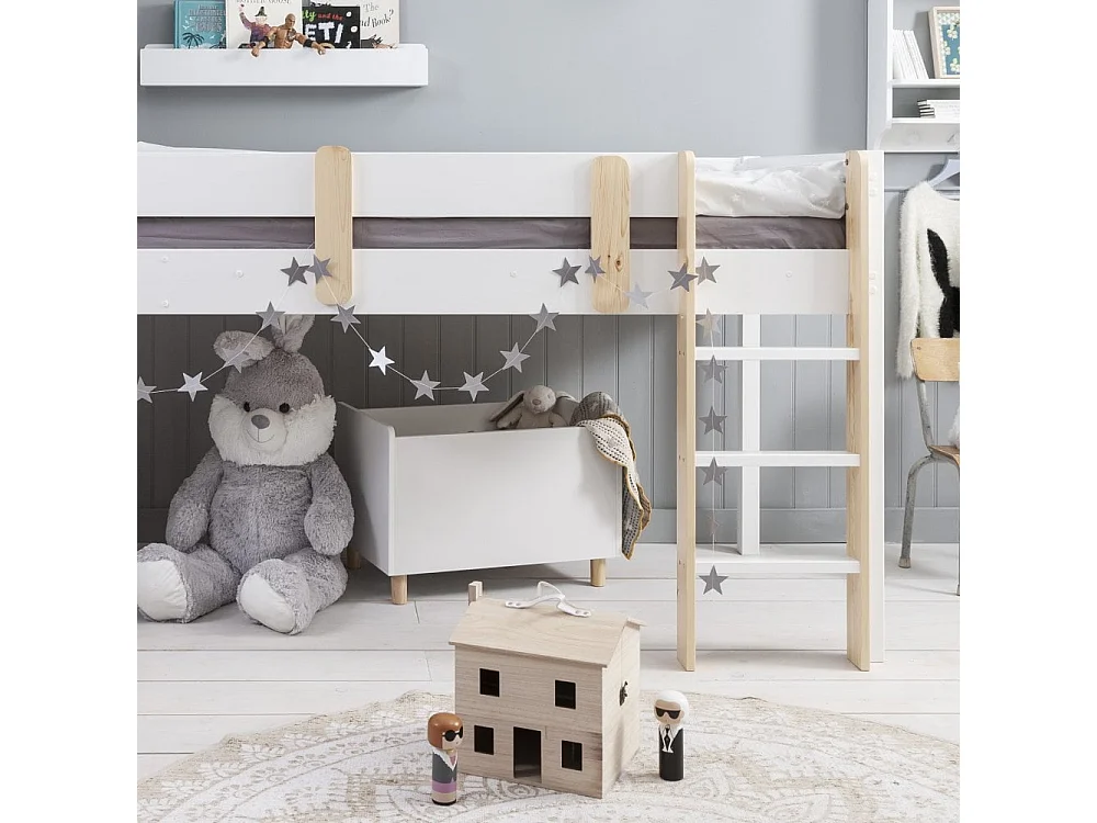 Noa & Nani Una Midsleeper Cabin Bed in White