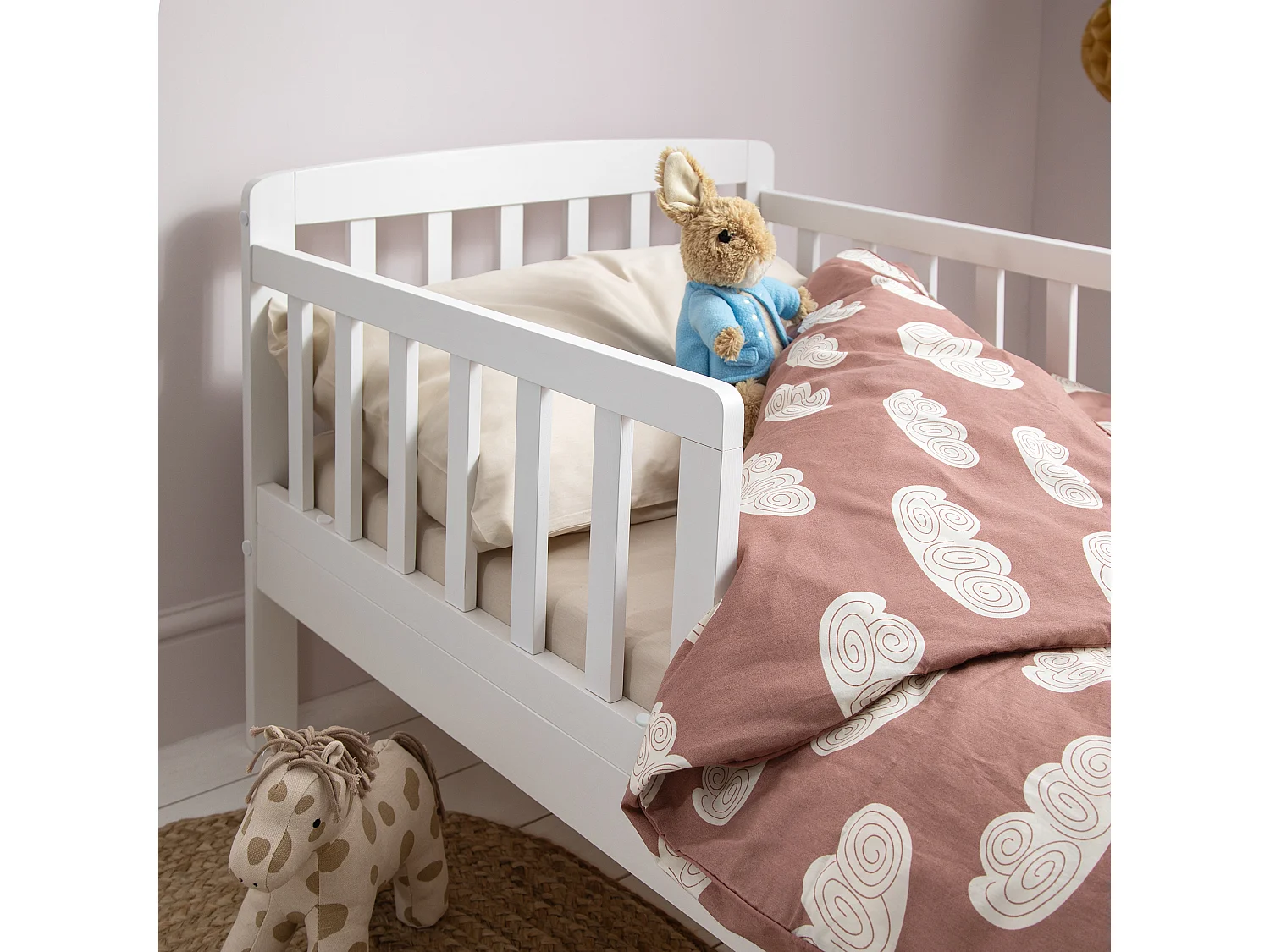 Noa & Nani Juni Toddler Bed Solid Wood in White