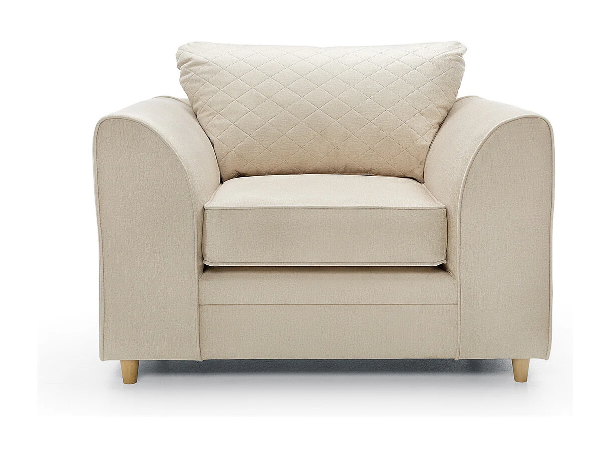 Chicago Velvet Armchair in Cream