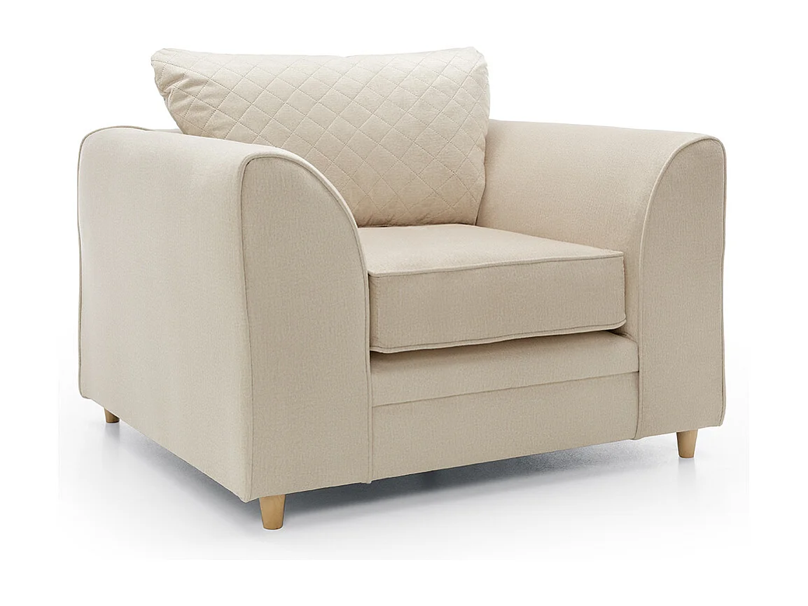 Chicago Velvet Armchair in Cream