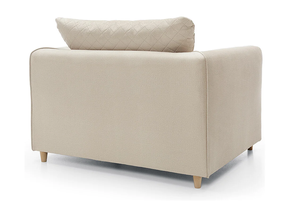 Chicago Velvet Armchair in Cream