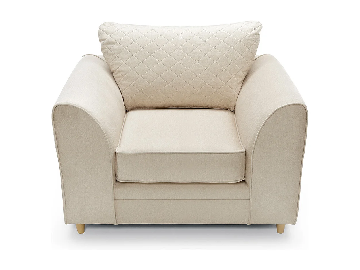 Chicago Velvet Armchair in Cream