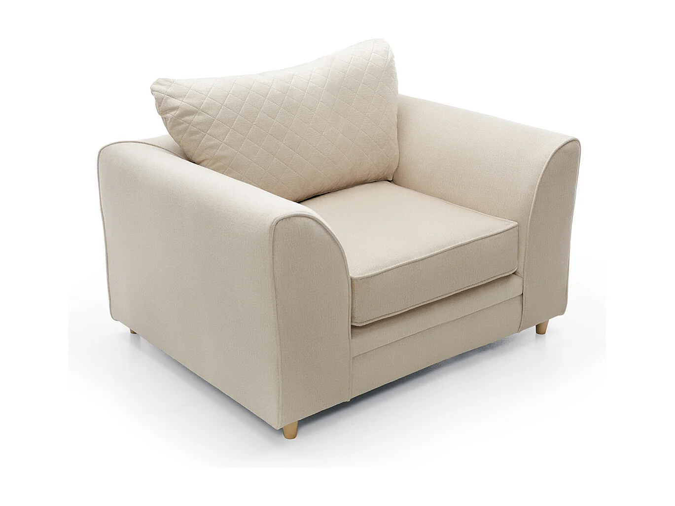 Chicago Velvet Armchair in Cream