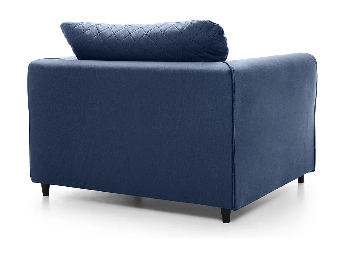 Chicago Velvet Armchair in Dark Blue