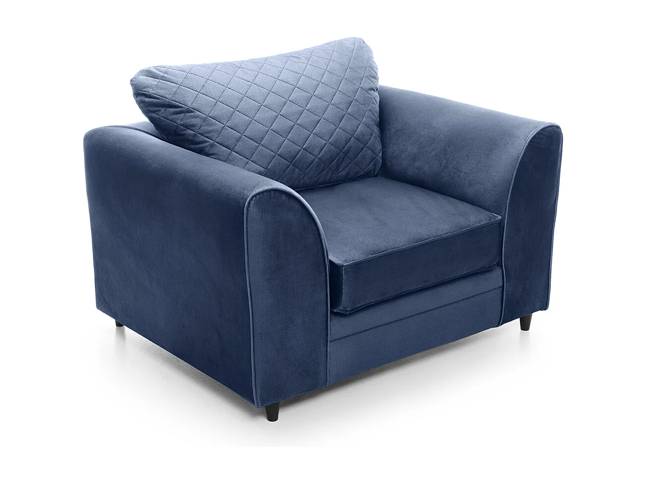 Chicago Velvet Armchair in Dark Blue