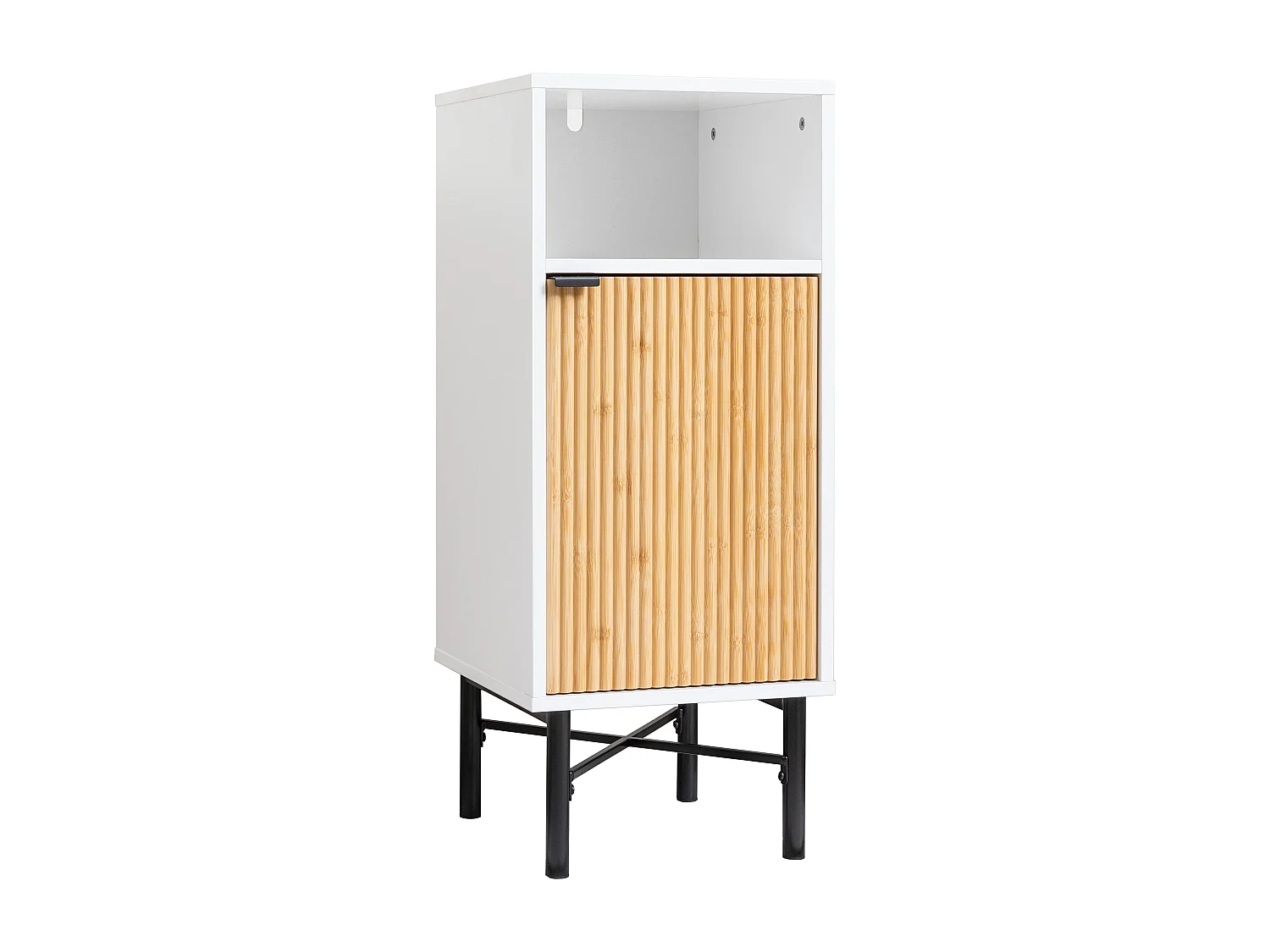 Rökstorp Single Door Bathroom Towel Cabinet in White
