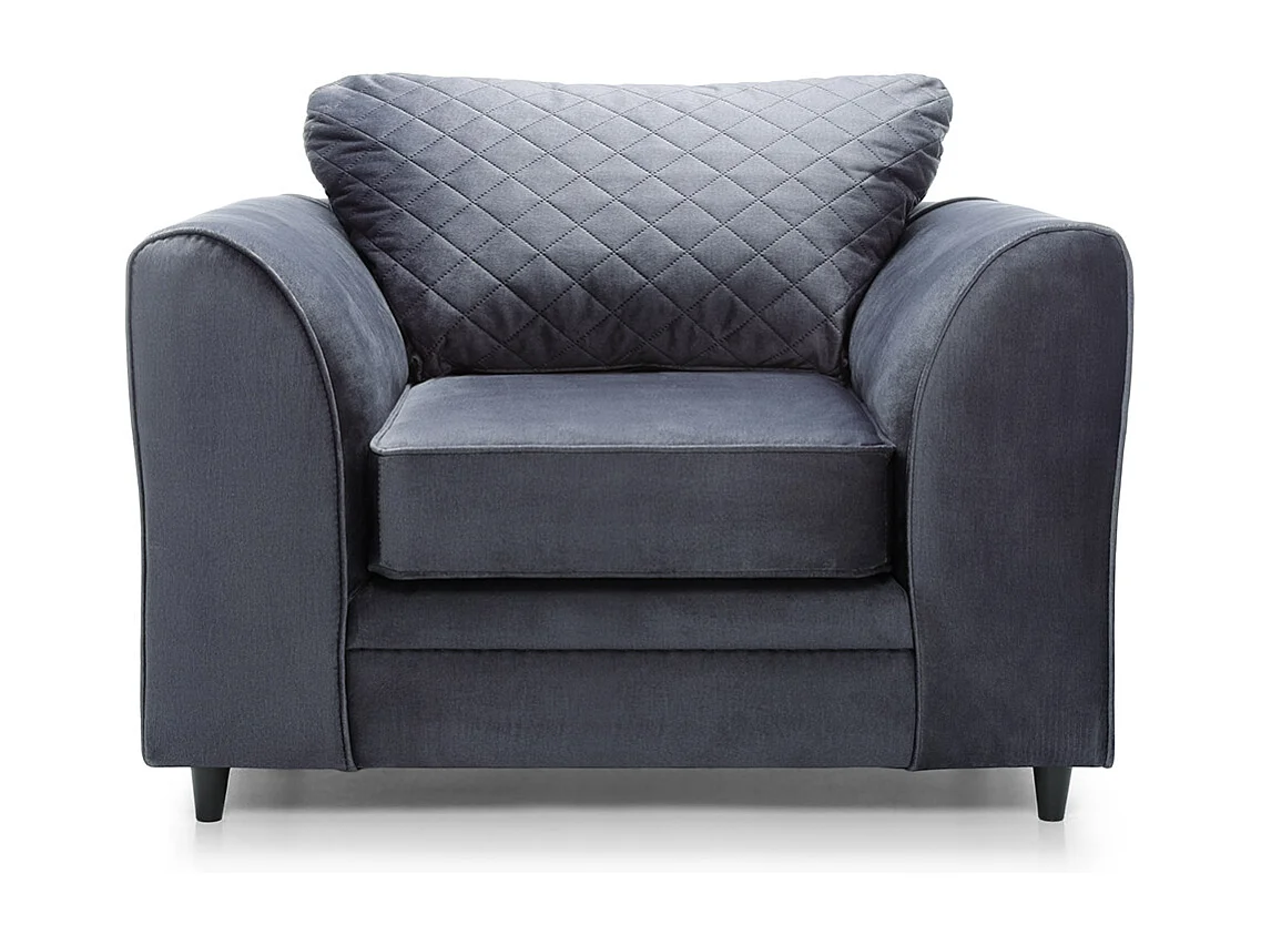 Chicago Velvet Armchair in Dark Grey