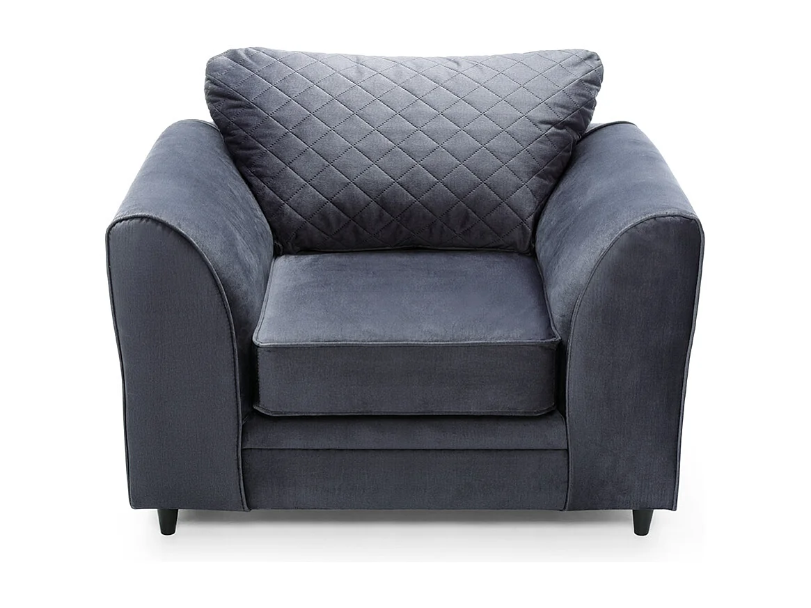 Chicago Velvet Armchair in Dark Grey