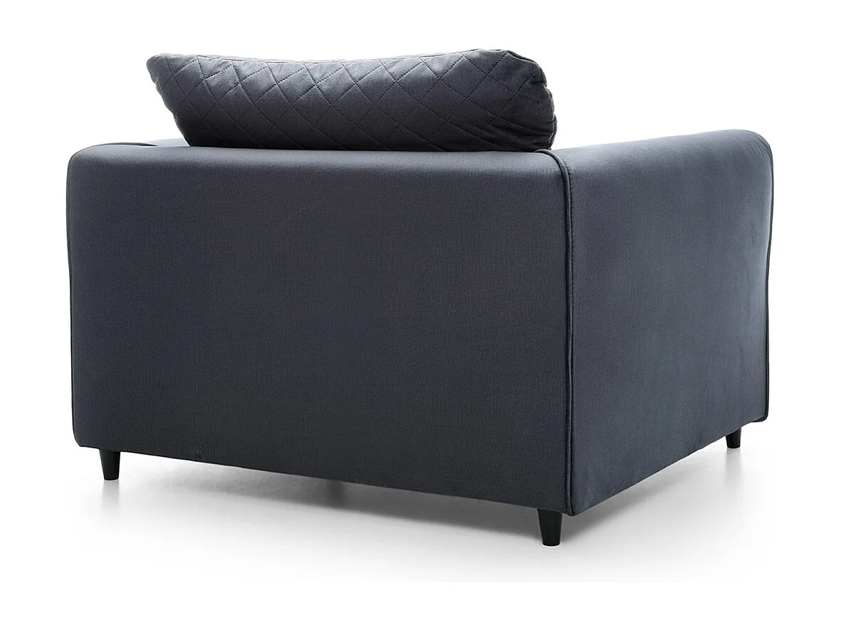 Chicago Velvet Armchair in Dark Grey