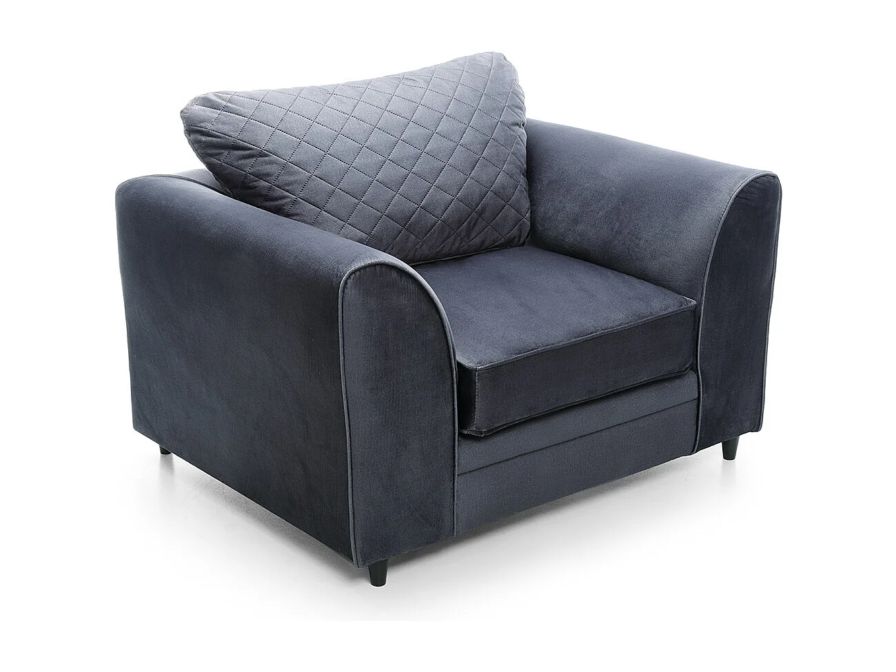 Chicago Velvet Armchair in Dark Grey