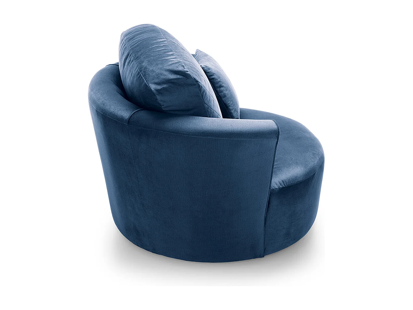 Chicago Velvet Swivel Chair in Dark Blue