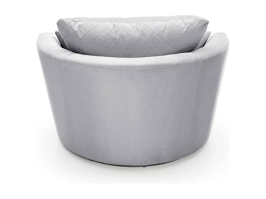 Chicago Velvet Swivel Chair in Light Grey