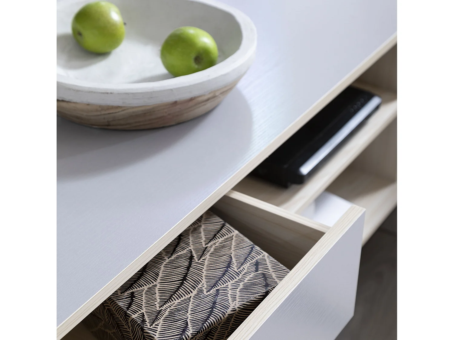 Noa & Nani Järstorp TV Unit in Grey & Oak Finish