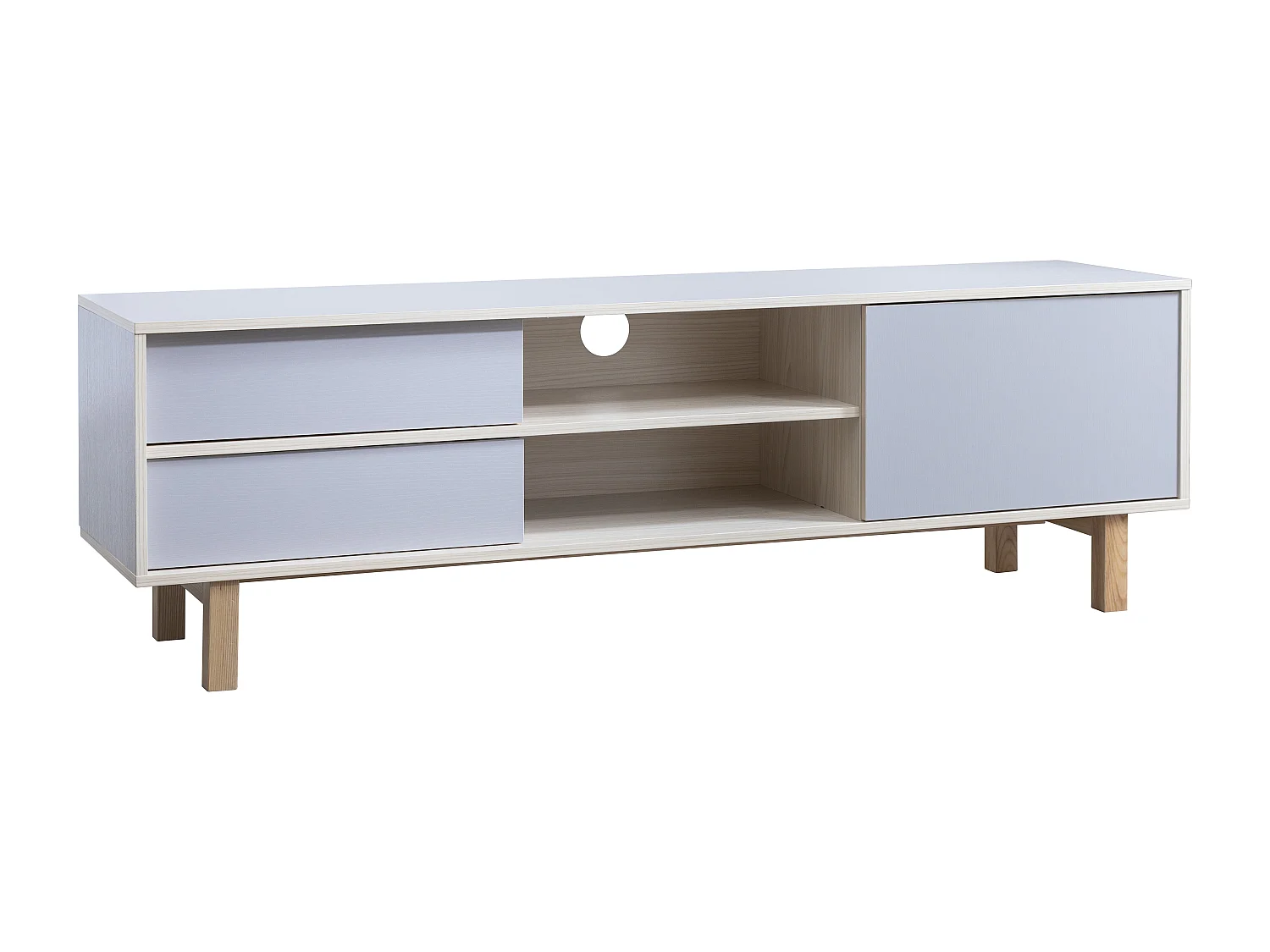 Noa & Nani Järstorp TV Unit in Grey & Oak Finish