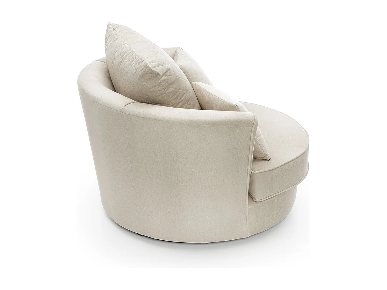 Chicago Velvet Swivel Chair in Cream