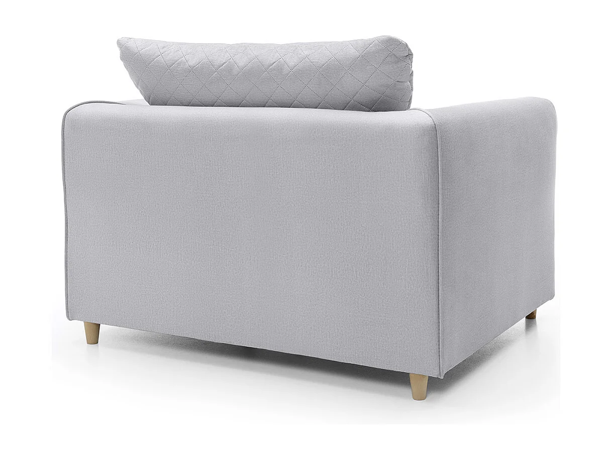Chicago Velvet Armchair in Light Grey