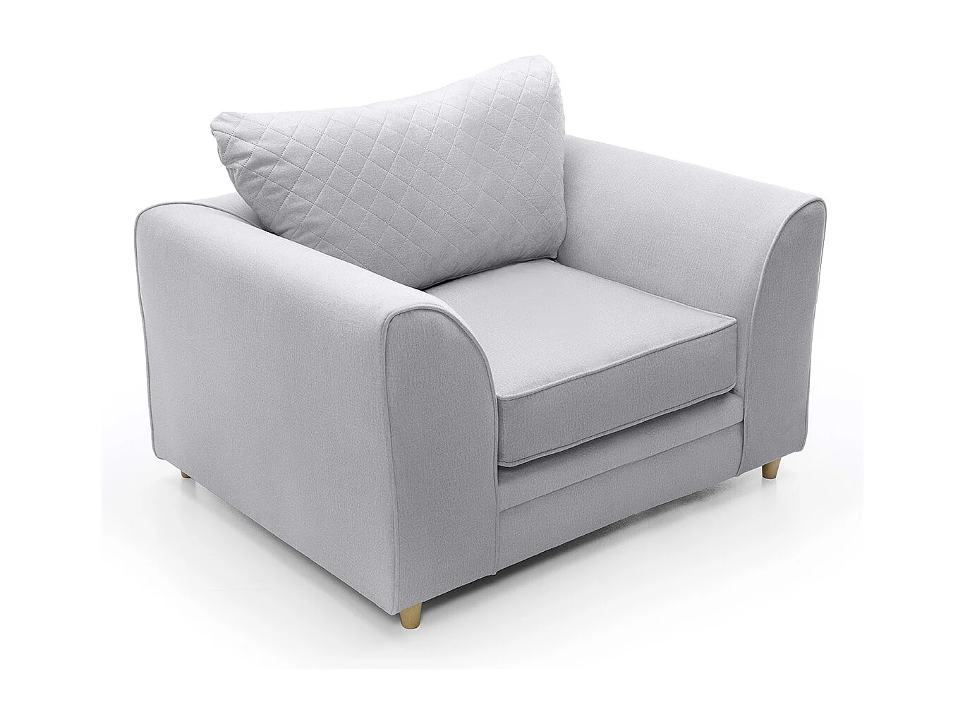 Chicago Velvet Armchair in Light Grey