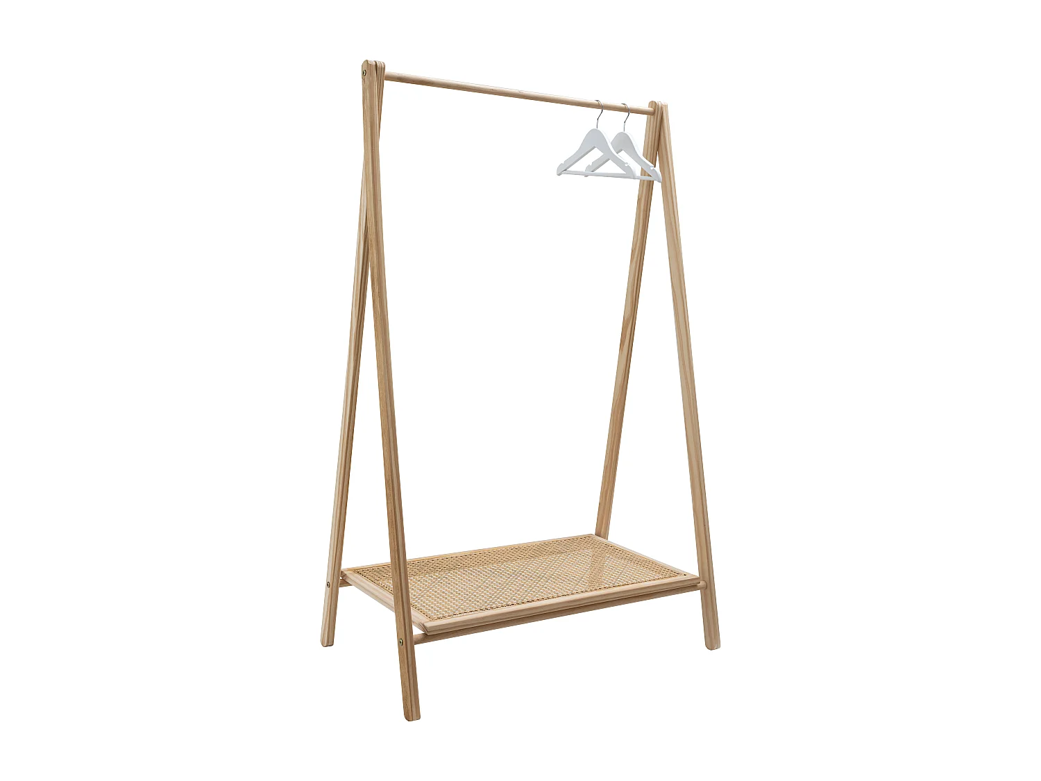 Noa & Nani Nelly Clothes Rail and Shoe Rack In Natural Rattan