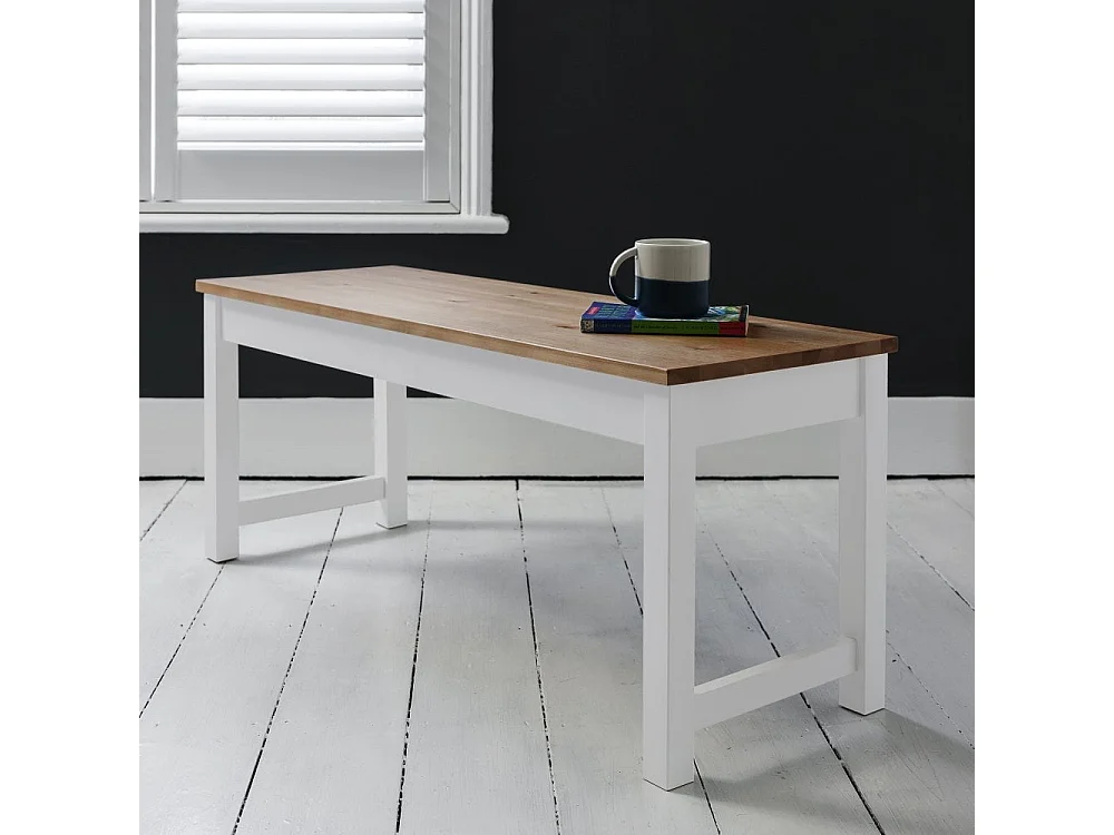 Noa & Nani Annika Dining Table with 2 Benches Dining Set in Natural Pine & White