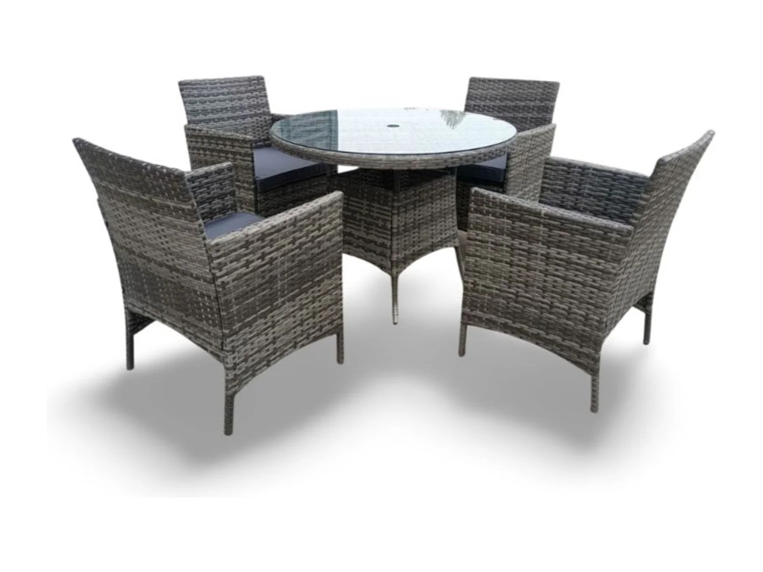 Amazon 5-Piece Rattan Wicker Relaxed Garden Dining Set