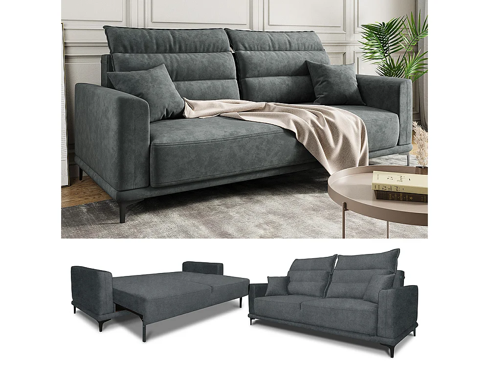 Sofa anthrazit 236x100x87.5 caprioli
