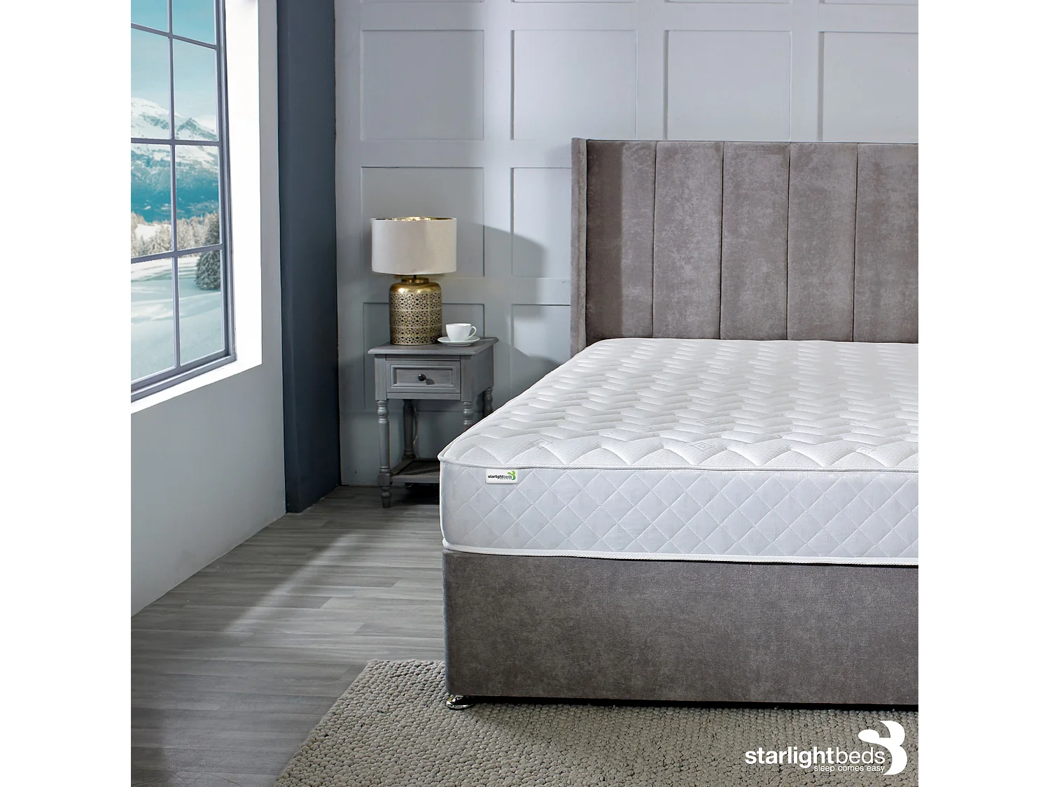 Essentials Zig Zag White Memory Foam Spring Mattress 19cm Deep