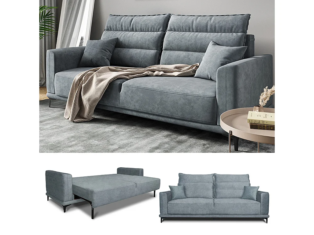 Sofa grau 236x100x87.5 caprioli