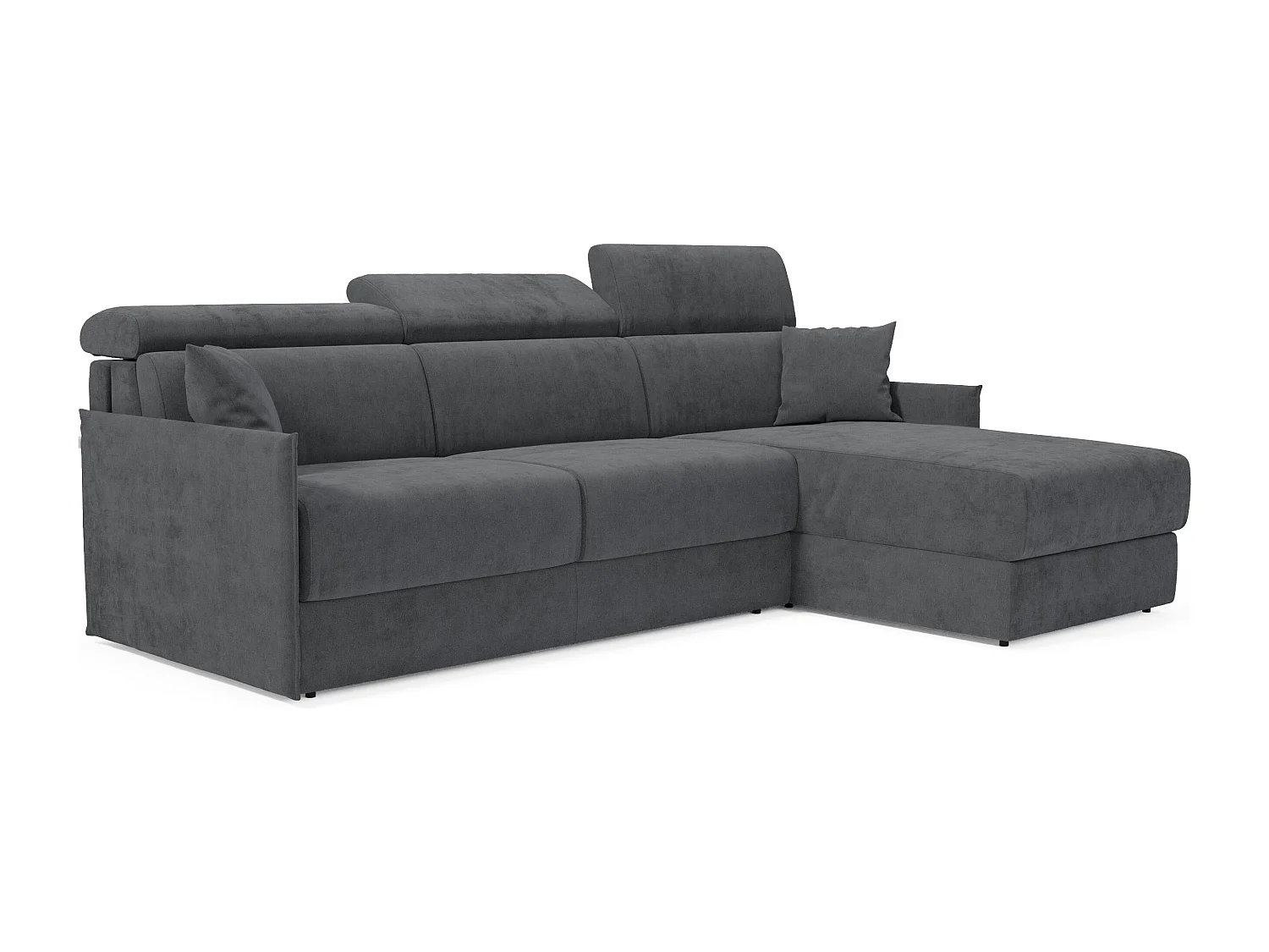 Miryam Ecksofa mit Matratze mit verstellbaren Kopfstützen aus weichem, fleckenabweisendem Stoff T31 252 cm links rostrot