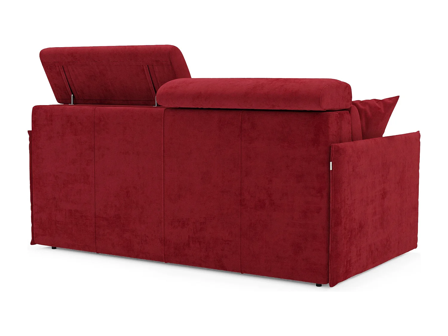 Miryam Schlafsofa mit Matratze mit verstellbaren Kopfstützen aus weichem, fleckenabweisendem Stoff T31 169 cm rot
