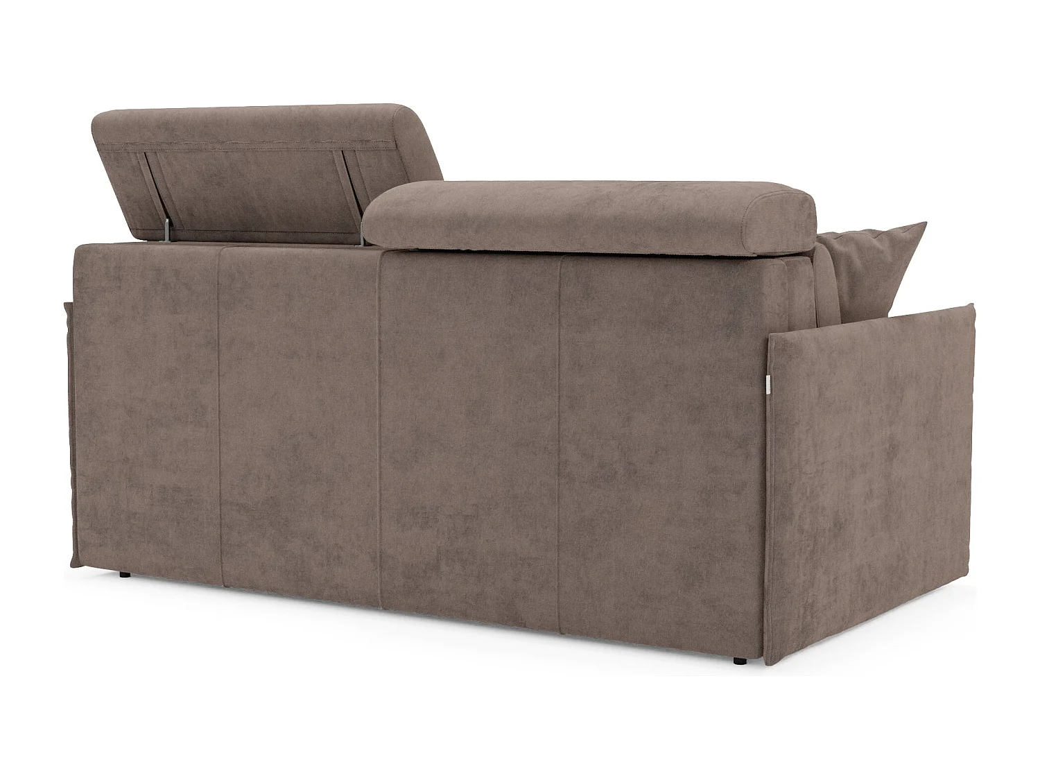 Miryam Schlafsofa mit Matratze mit verstellbaren Kopfstützen aus weichem, fleckenabweisendem Stoff T31 189 cm braun